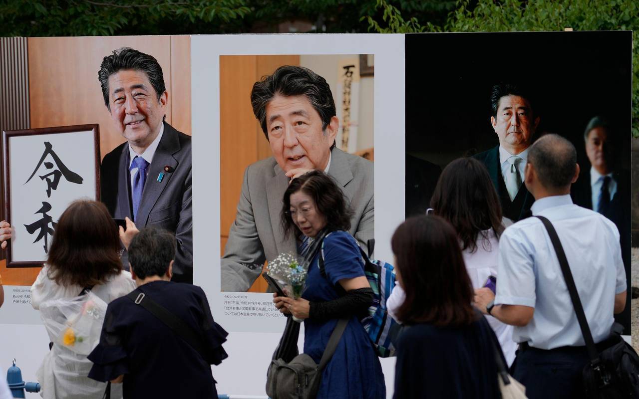 Jahrestag der Ermordung des japanischen Premiers Abe