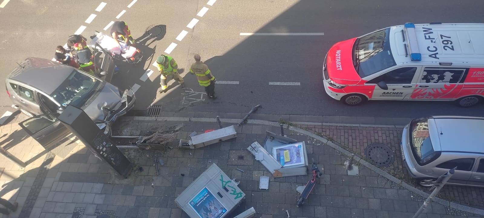 Schwerer Unfall Wilhelmstraße, dadurch auch Stromausfälle