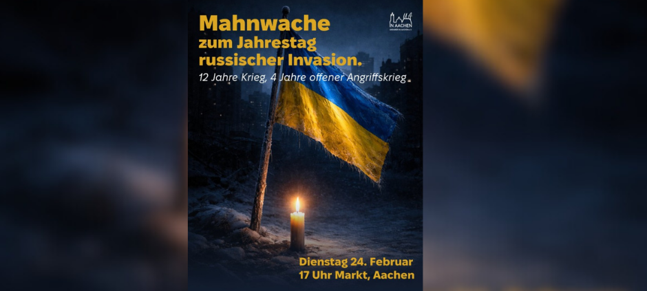 Mahnwache zum Jahrestag der Ukraine-Invasion
