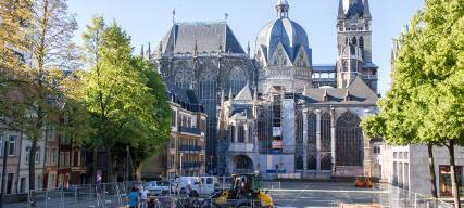 Archimedischer Sandkasten wird aufgebaut