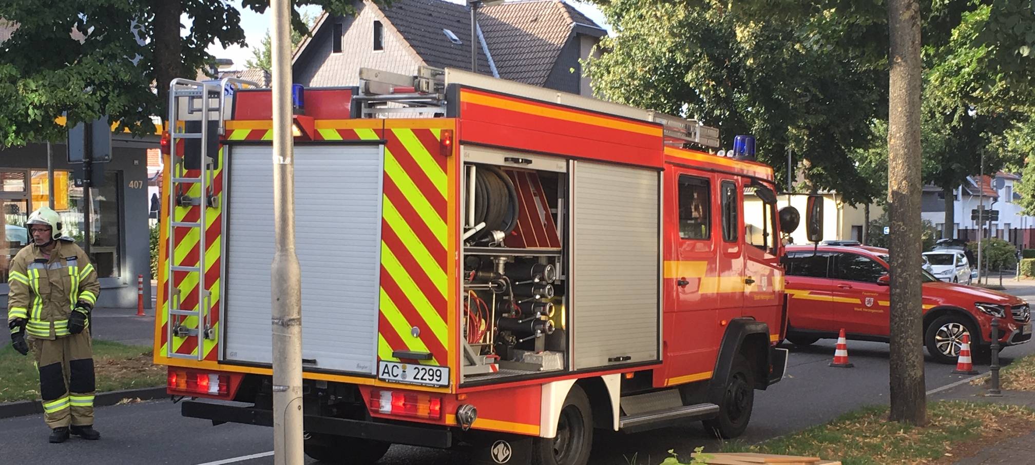 Kleines Feuer in Merkstein am Samstag