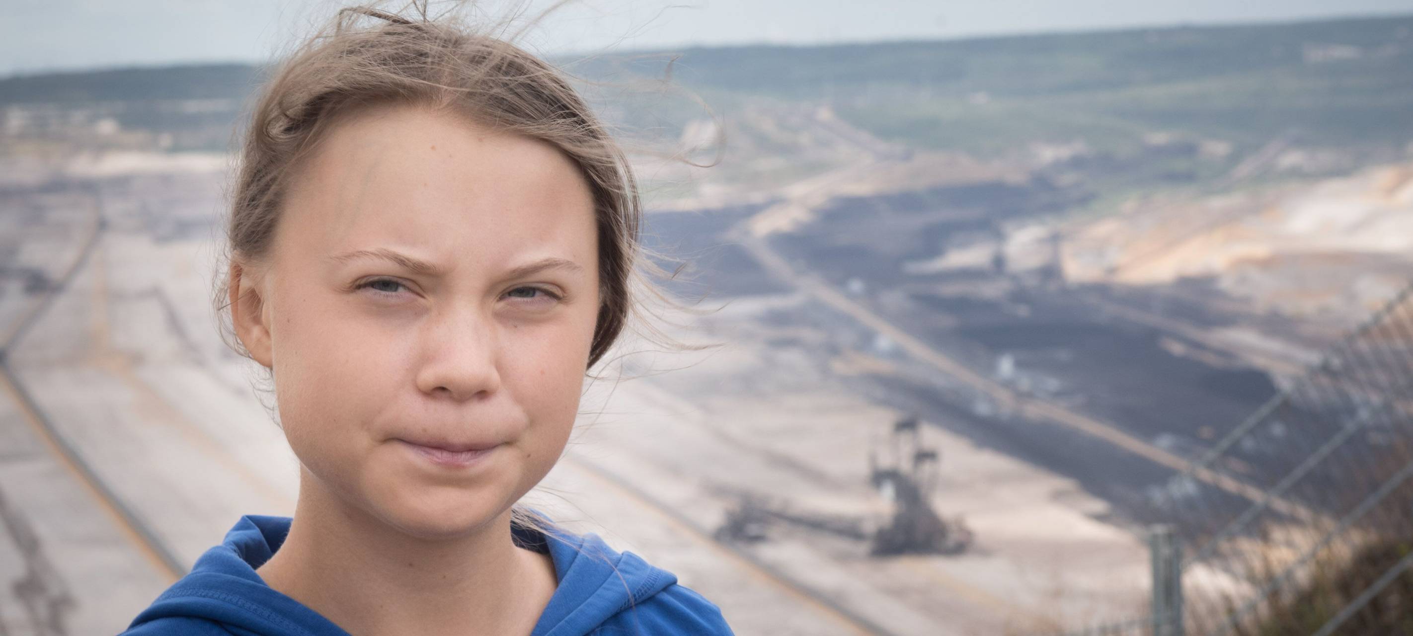 Greta Thunberg im Tagebau Hambach