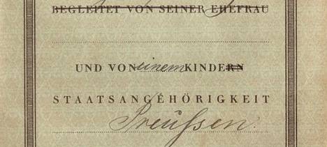 Keine preußische Staatsangehörigkeit