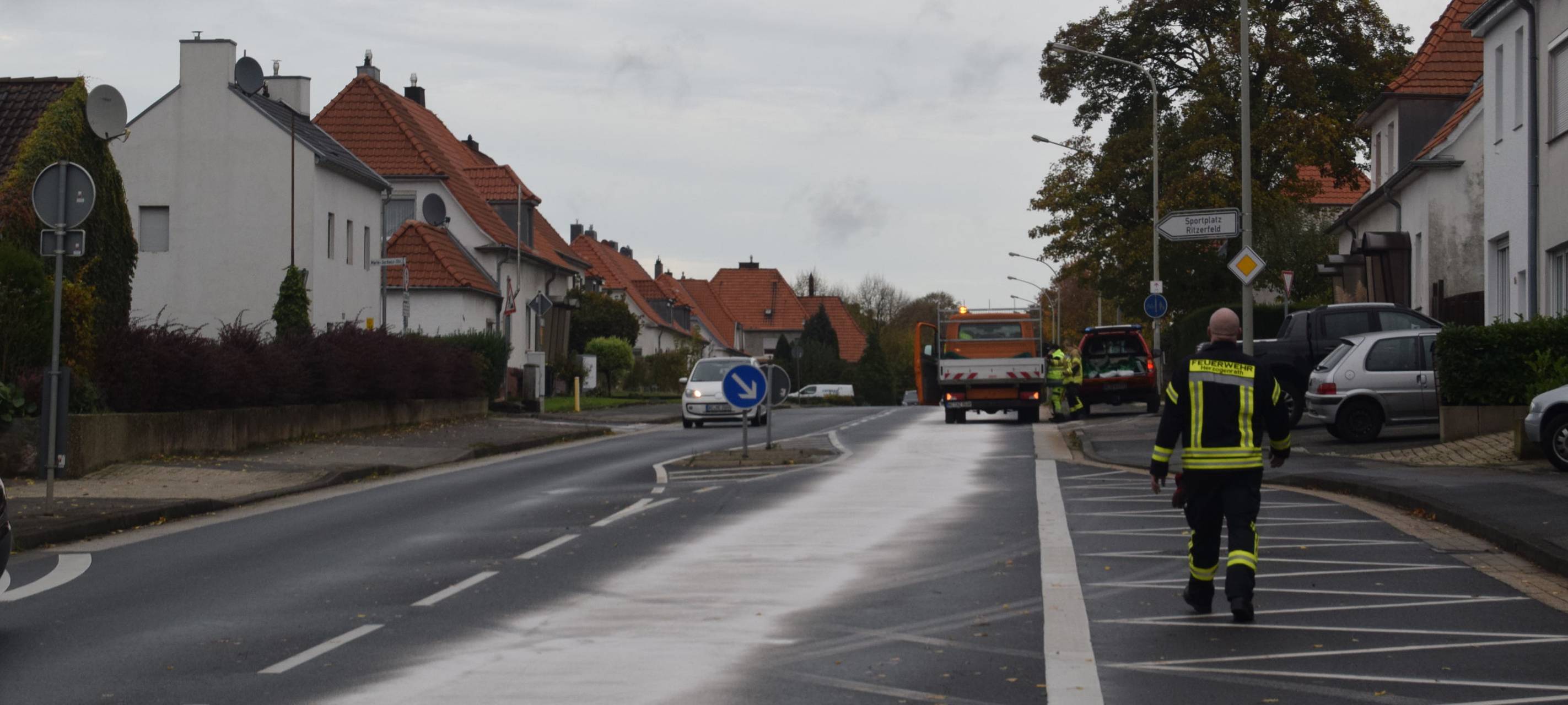 Ölspur in Herzogenrath