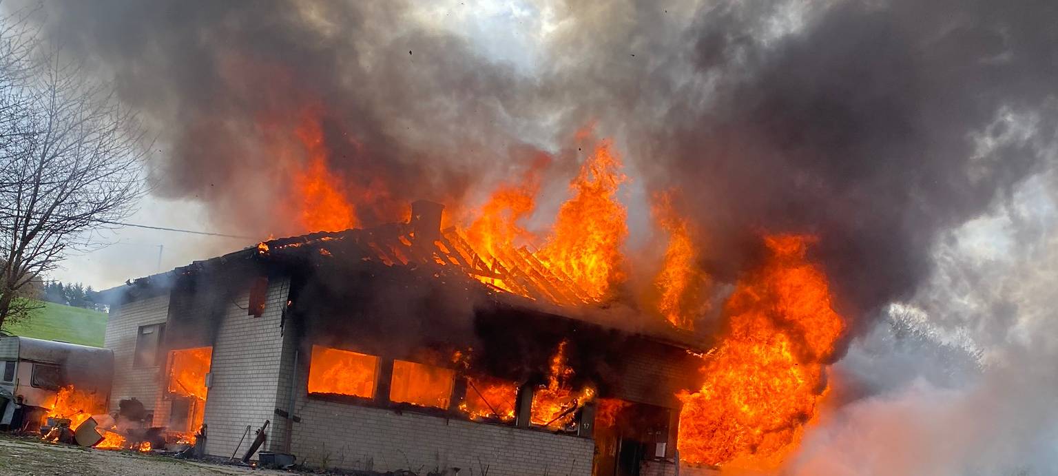 Feuer auf Bauernhof in Stolberg