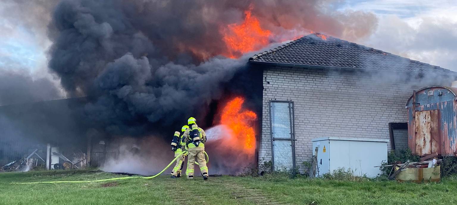 Feuer auf Bauernhof in Stolberg