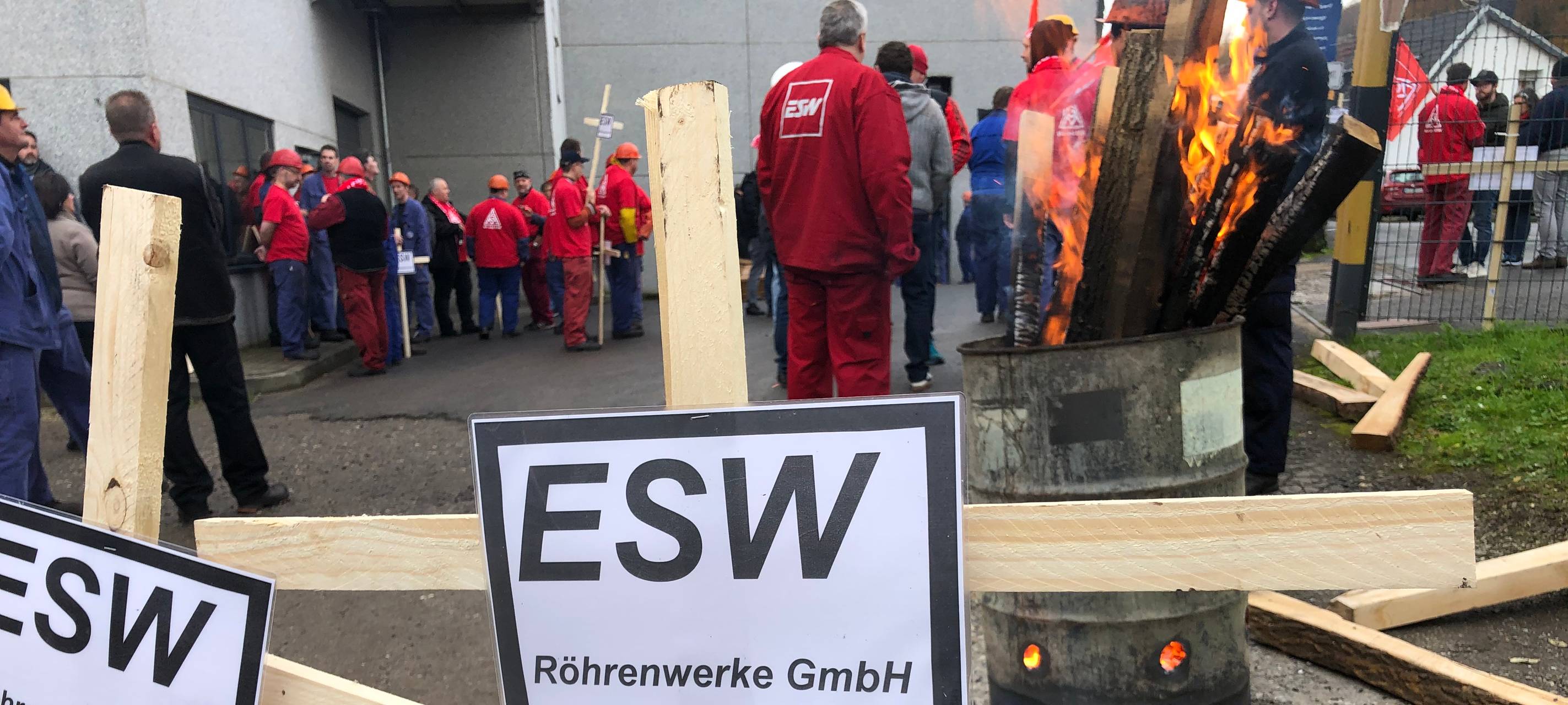 Demo vor ESW-Röhrenwerke