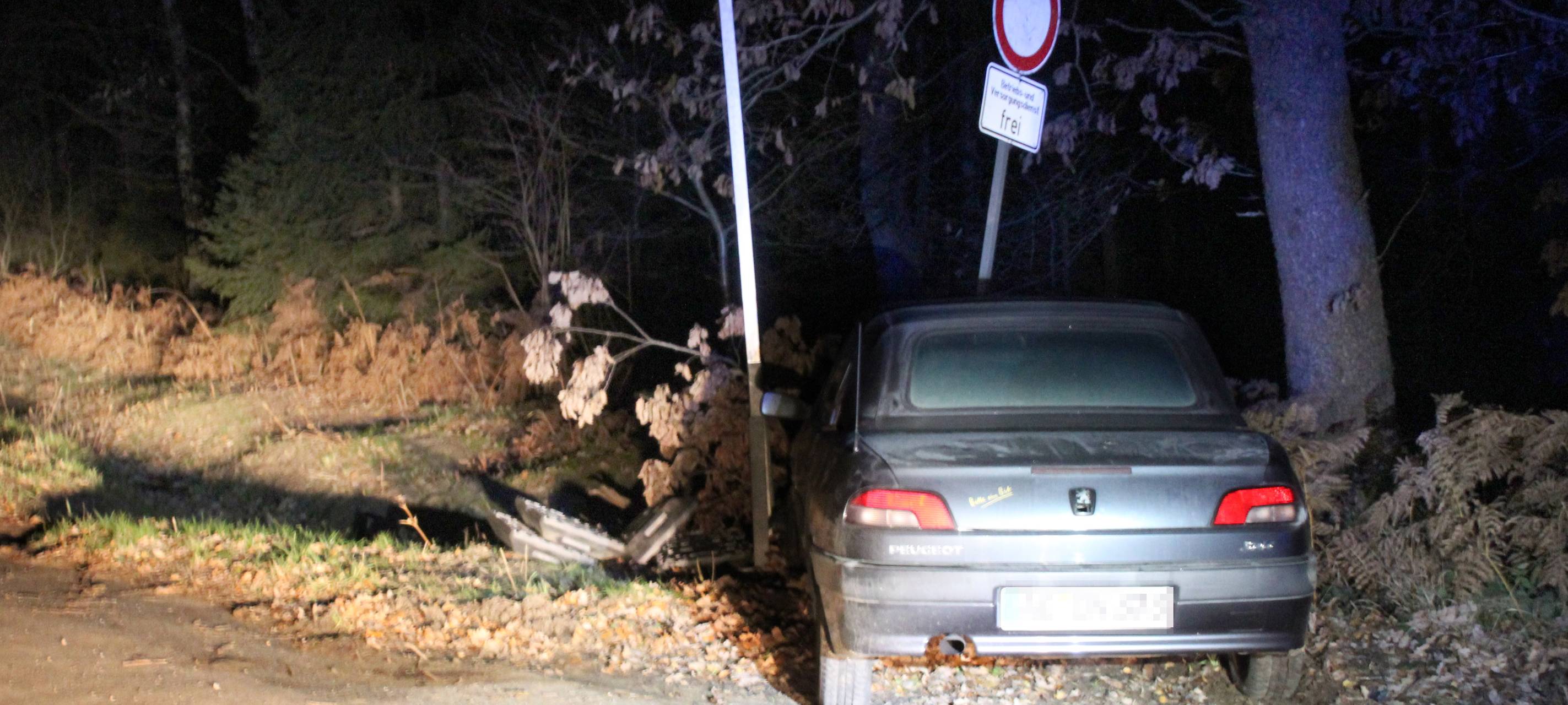 Promille-Unfall auf der Himmelsleiter