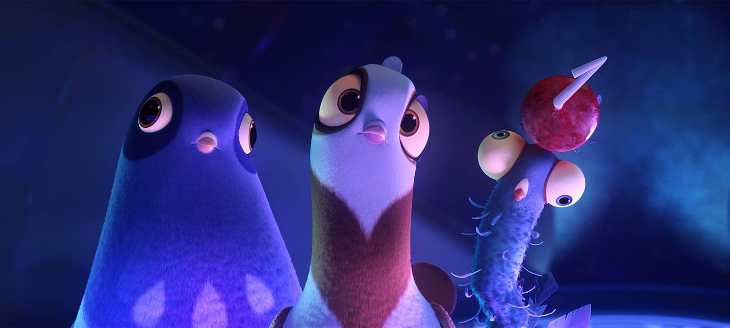 Lance als Agententaube.