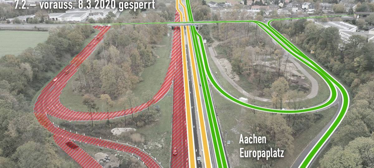 A544: Anschlussstelle Würselen bleibt weiter gesperrt