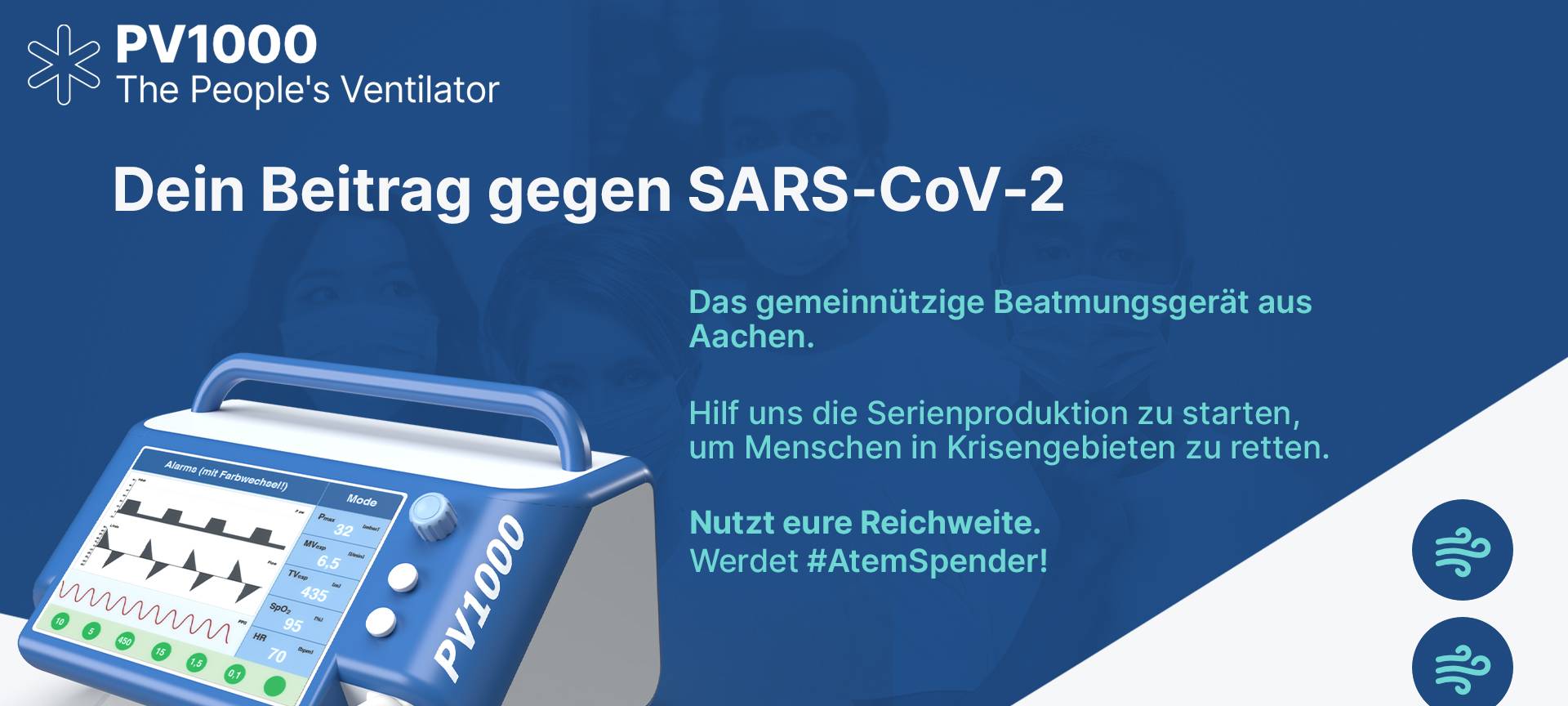 PV1000 : Neues einfaches Beatmungsgerät