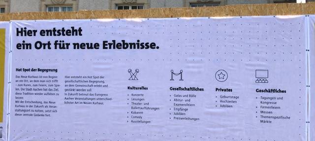 Interaktiver Bauzaun am Neuen Kurhaus