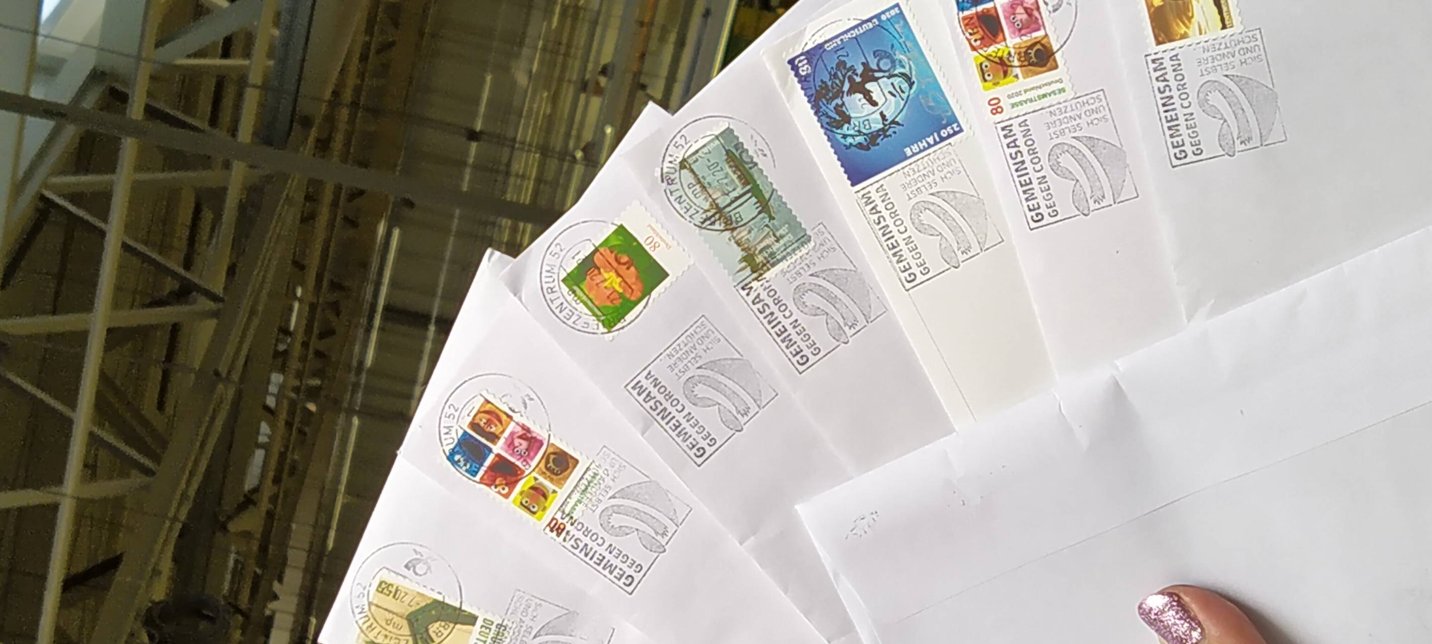 Poststempel gegen Corona