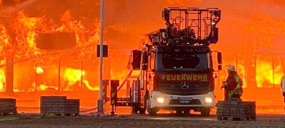 Brand in Holzhandel