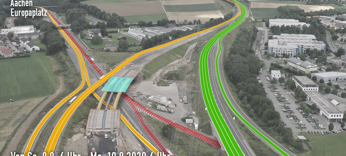 A544: Am Wochenende Richtung Europaplatz gesperrt