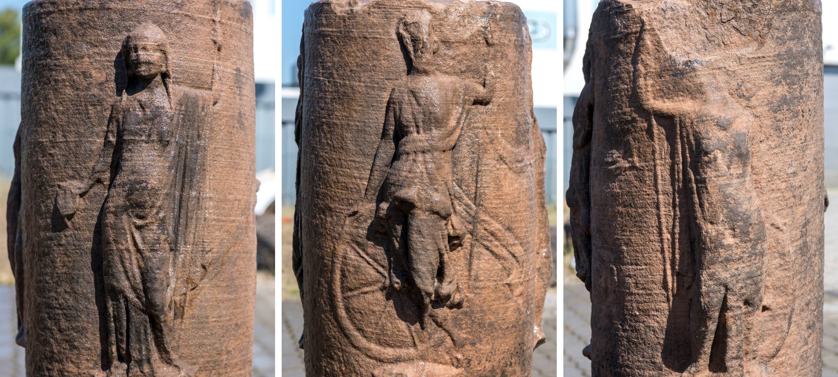 Römischer Brunnen im Tagebau Hambach freigelegt