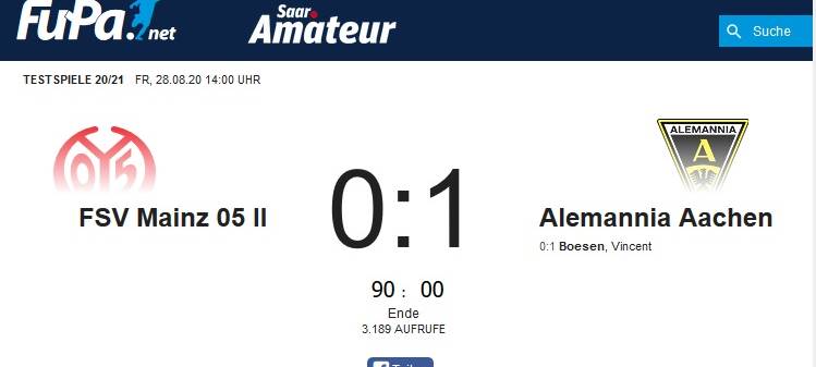 Test: Alemannia-Mainz II 1:0