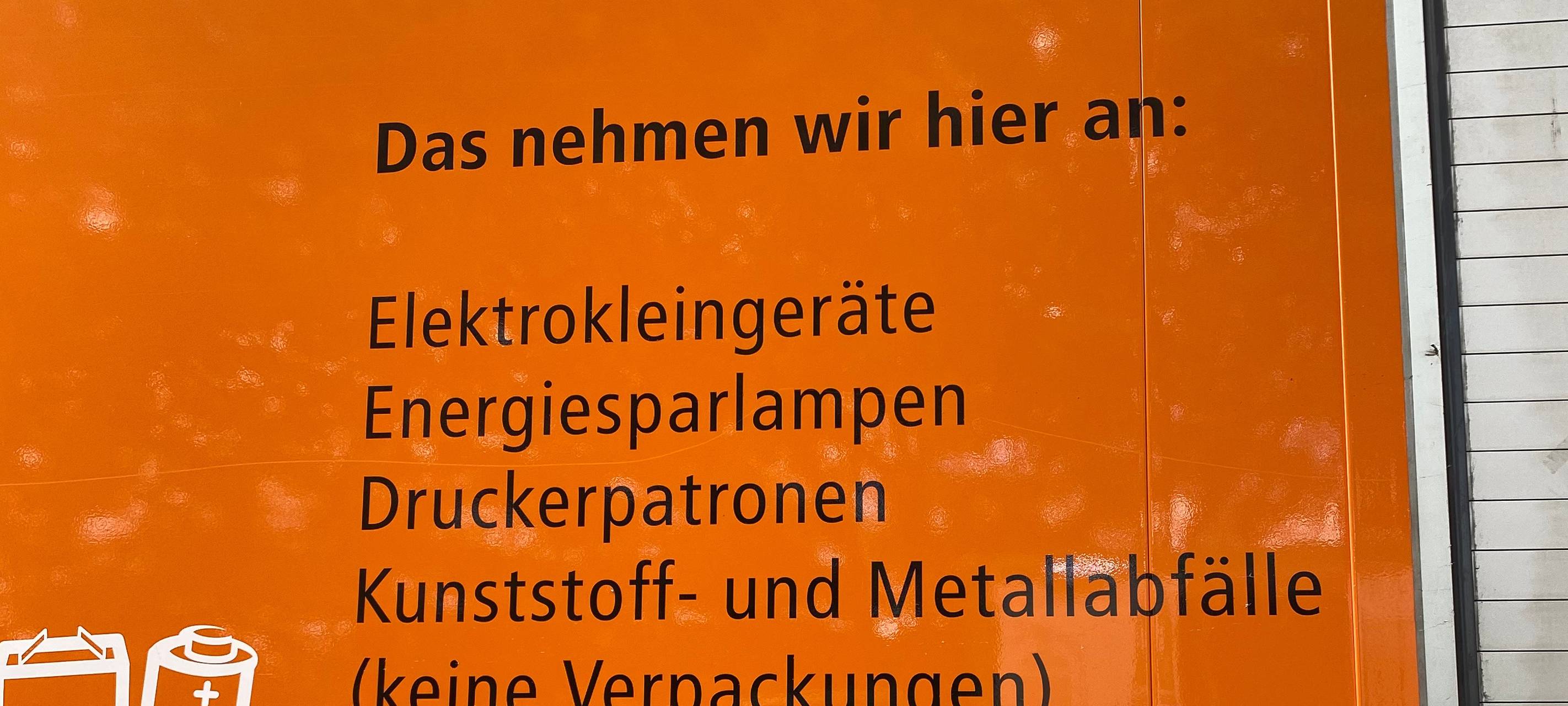 Wertstoffmobil ist unterwegs