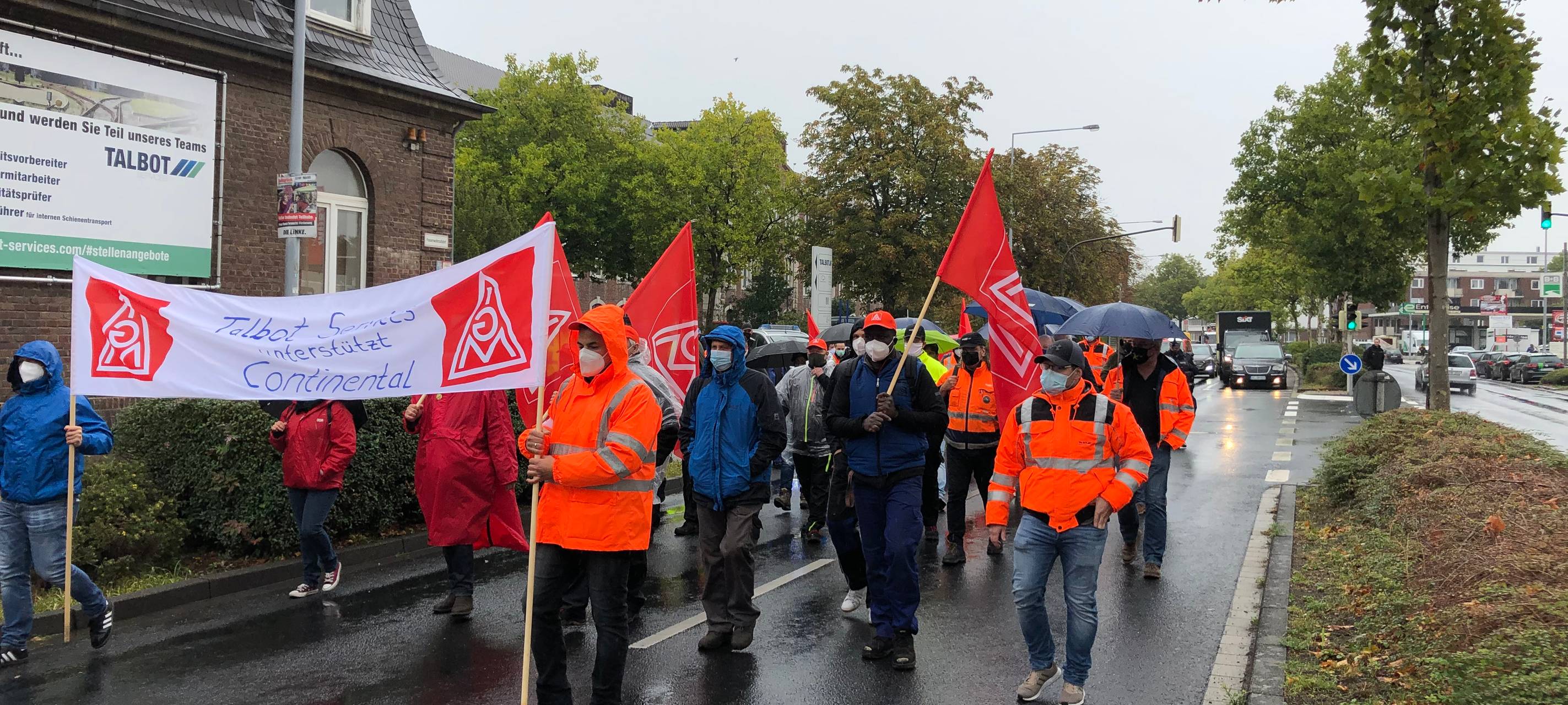Talbot: Soli-Marsch zu Conti
