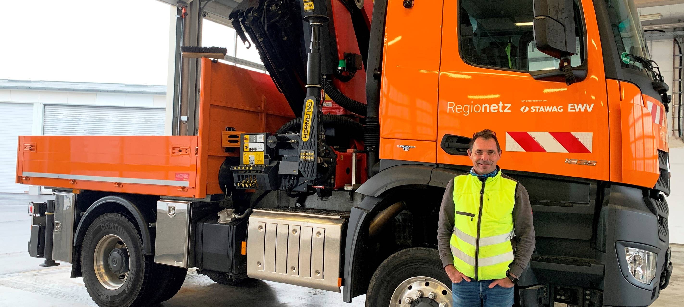 Regionetz-LKW mit Abbiegeassistent