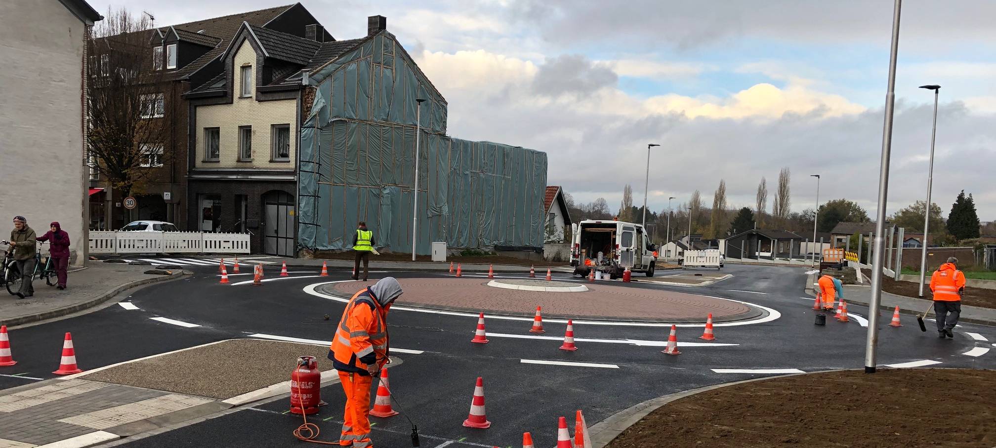 Kohlscheid: Kreisverkehr Südstraße fertig