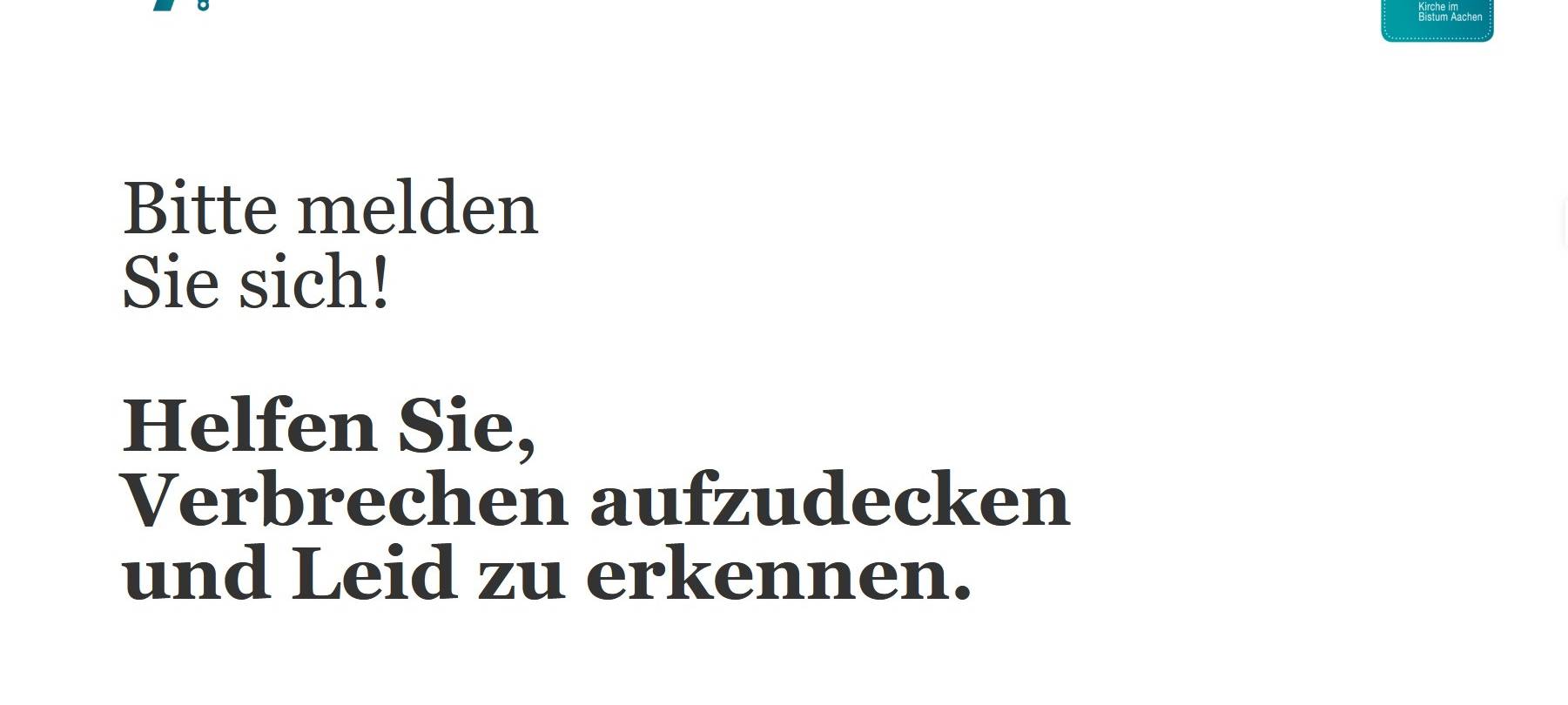 Aufklärungsarbeiten im Bistum Aachen