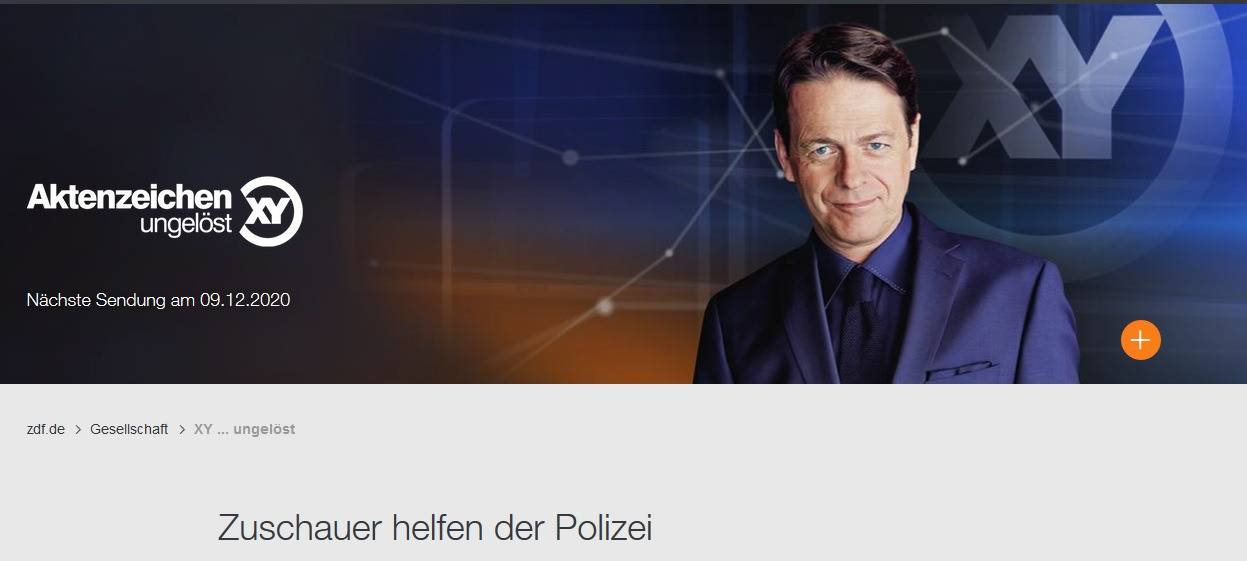 Aktenzeichen XY mit drei Fällen aus der Region