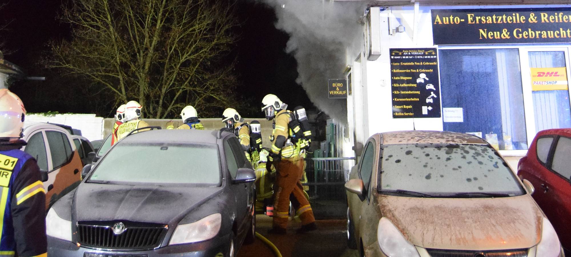 Autowerkstatt ausgebrannt