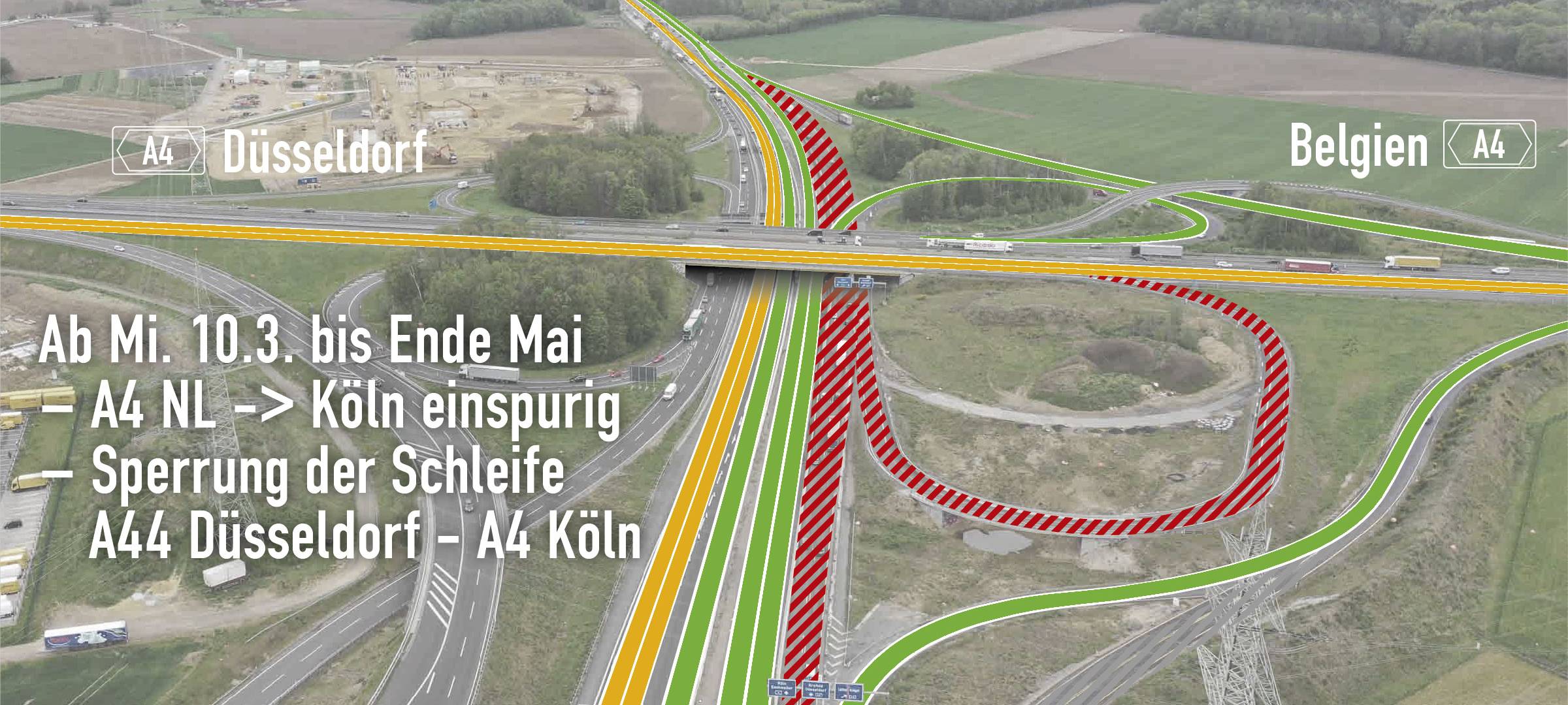 Der letzte große Bauabschnitt am Autobahnkreuz Aachen