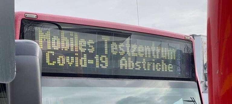 Schnelltest-Busse am Samstag