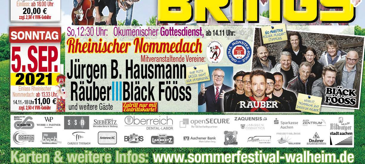 Programm Sommerfestival Walheim steht fest