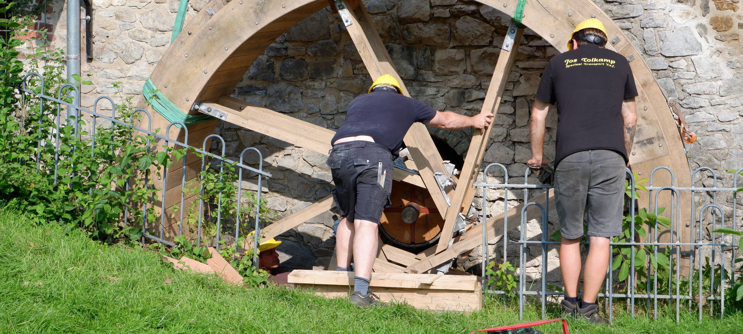 Neues Mühlrad für die Welsche Mühle in Haaren