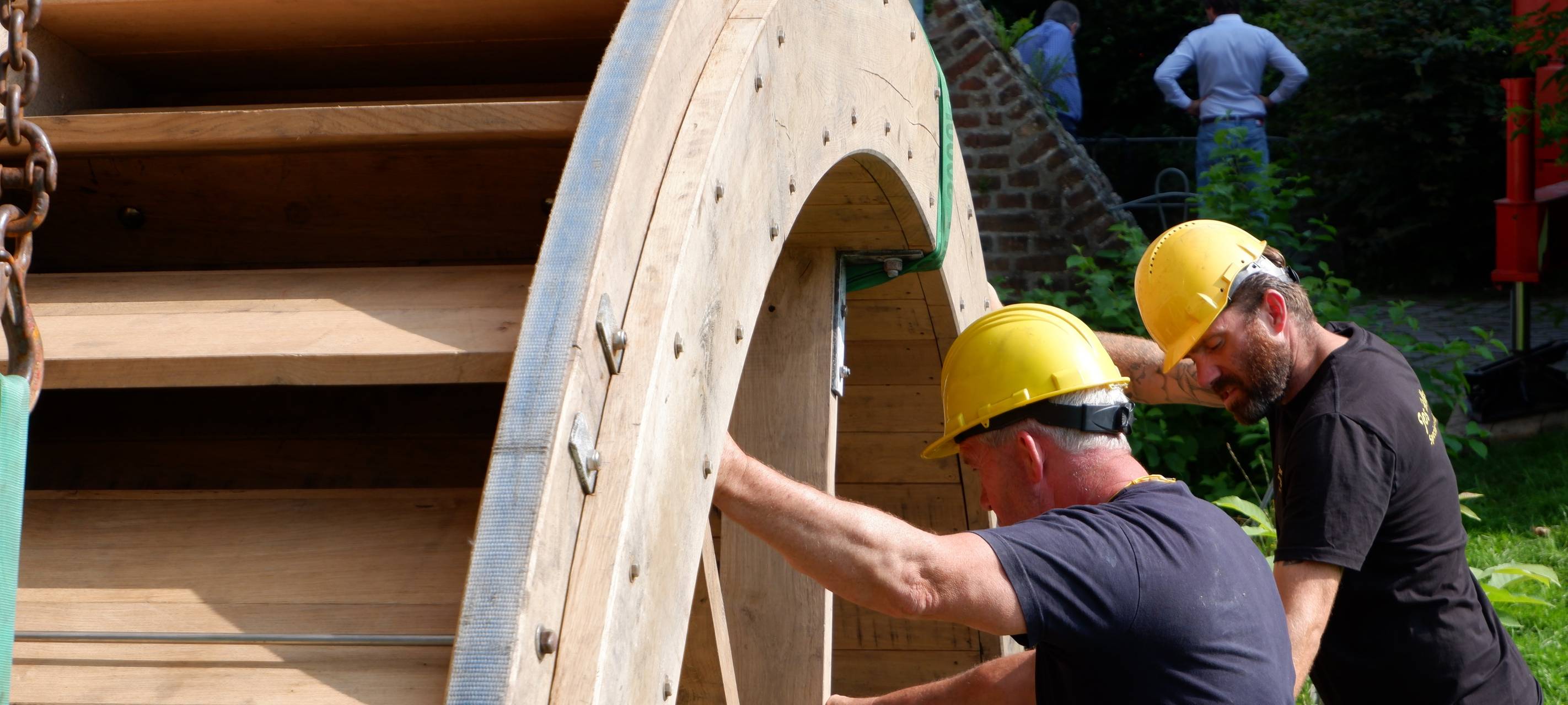 Neues Mühlrad für die Welsche Mühle in Haaren
