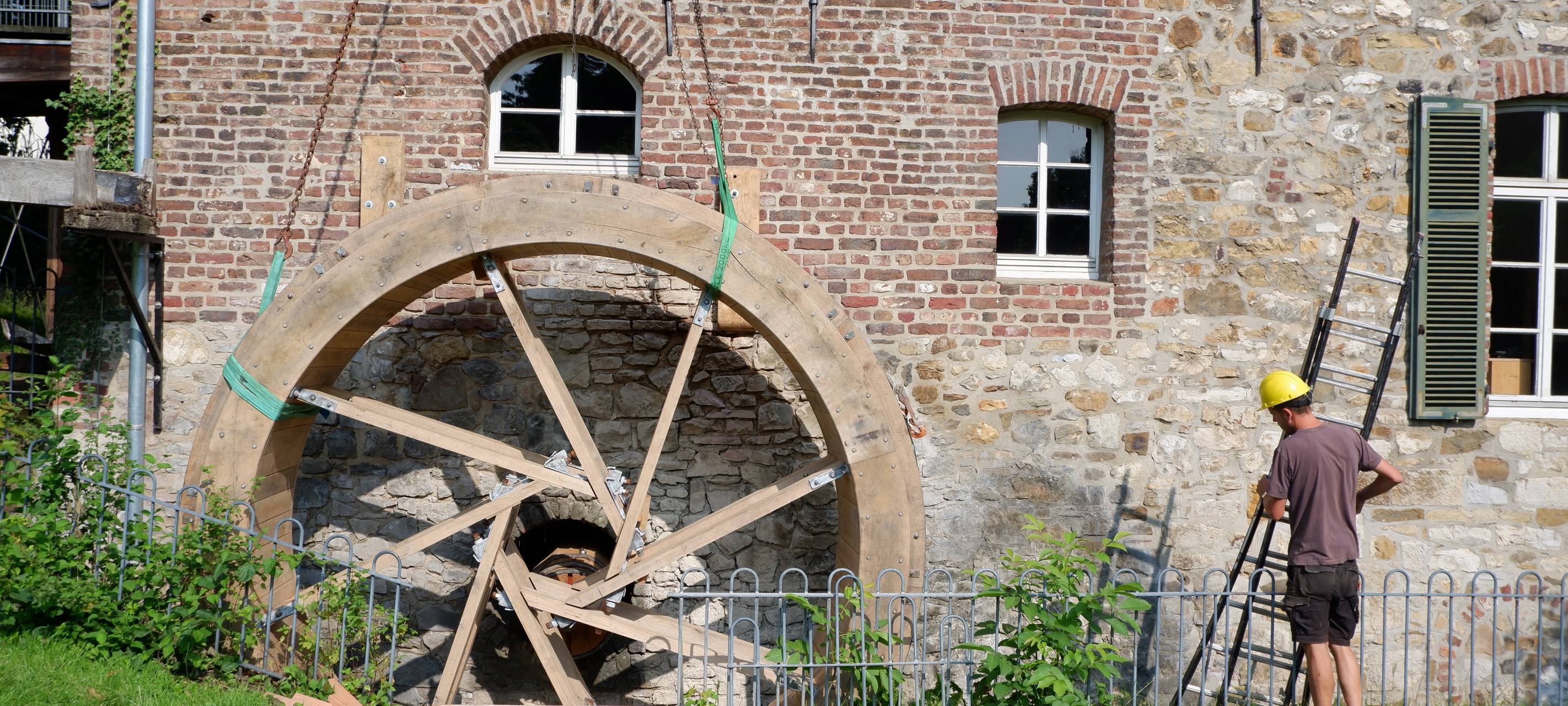 Neues Mühlrad für die Welsche Mühle in Haaren