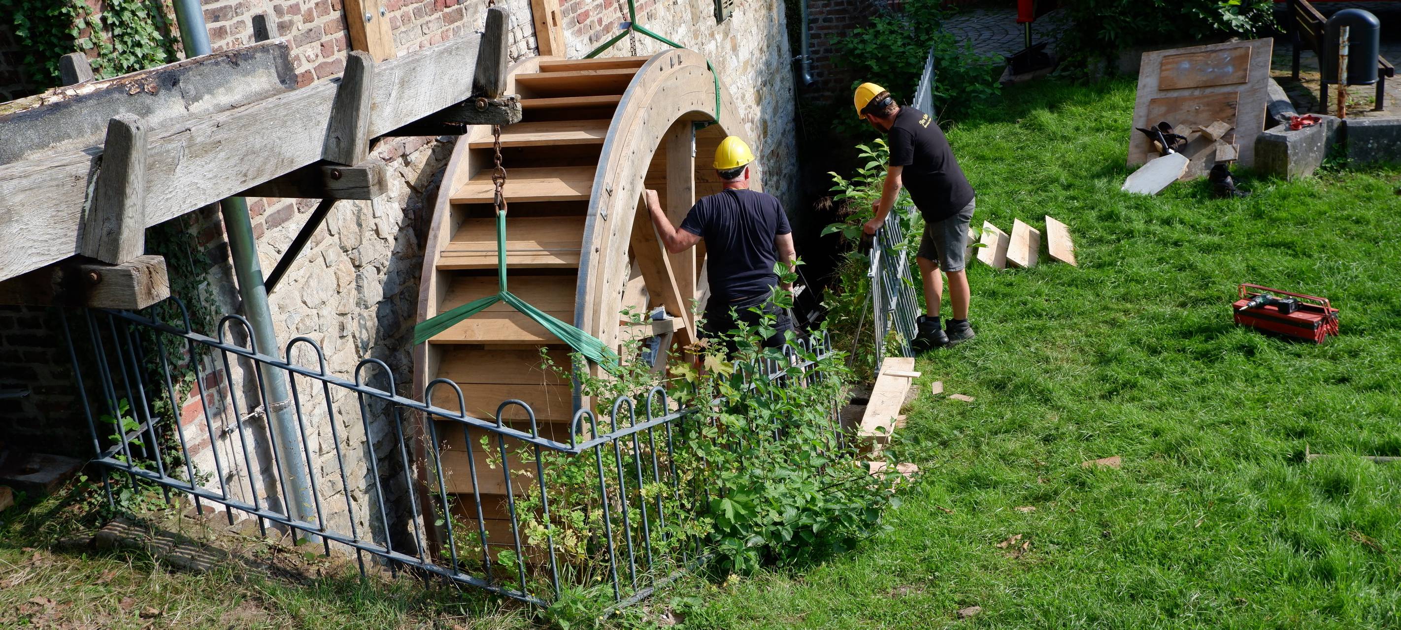 Neues Mühlrad für die Welsche Mühle in Haaren