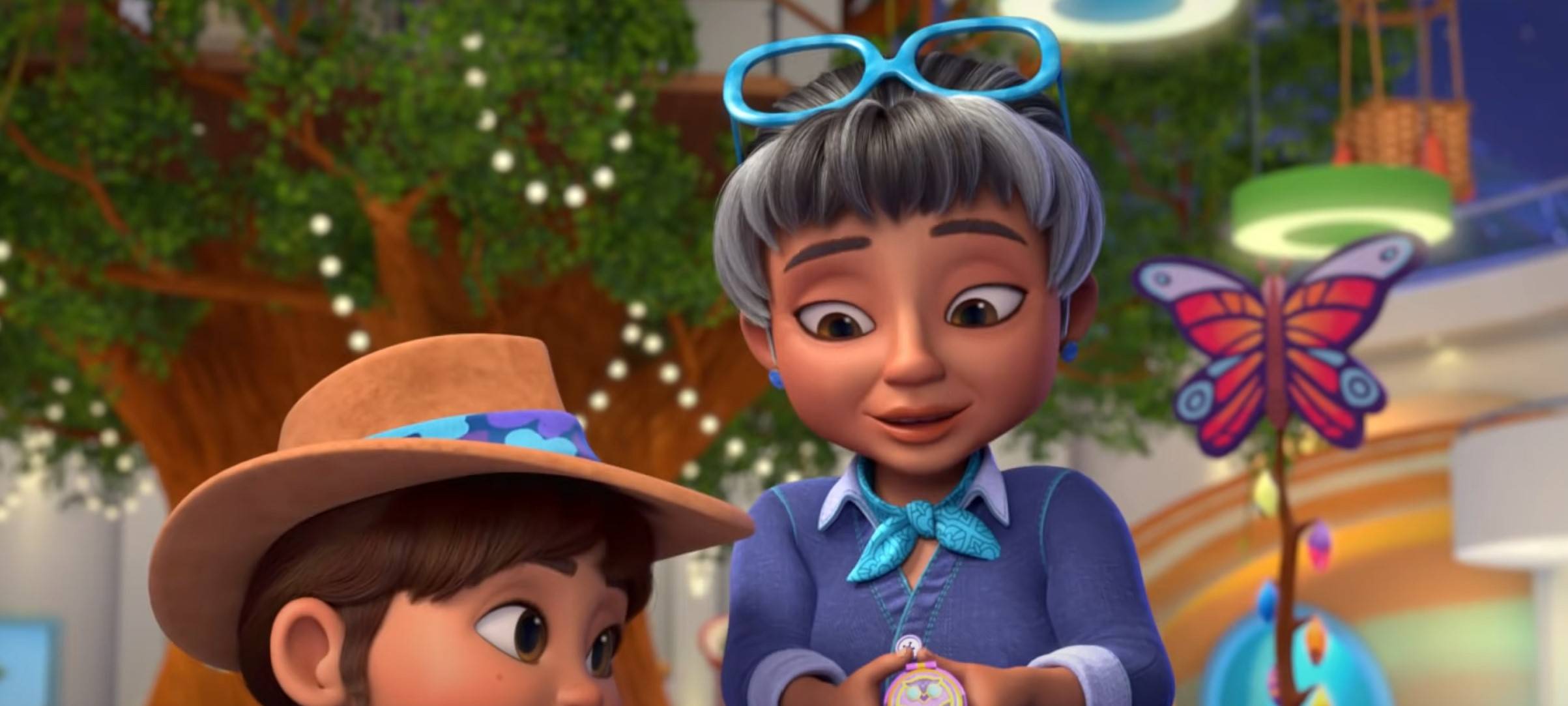 Ridley und ihr Kompass.