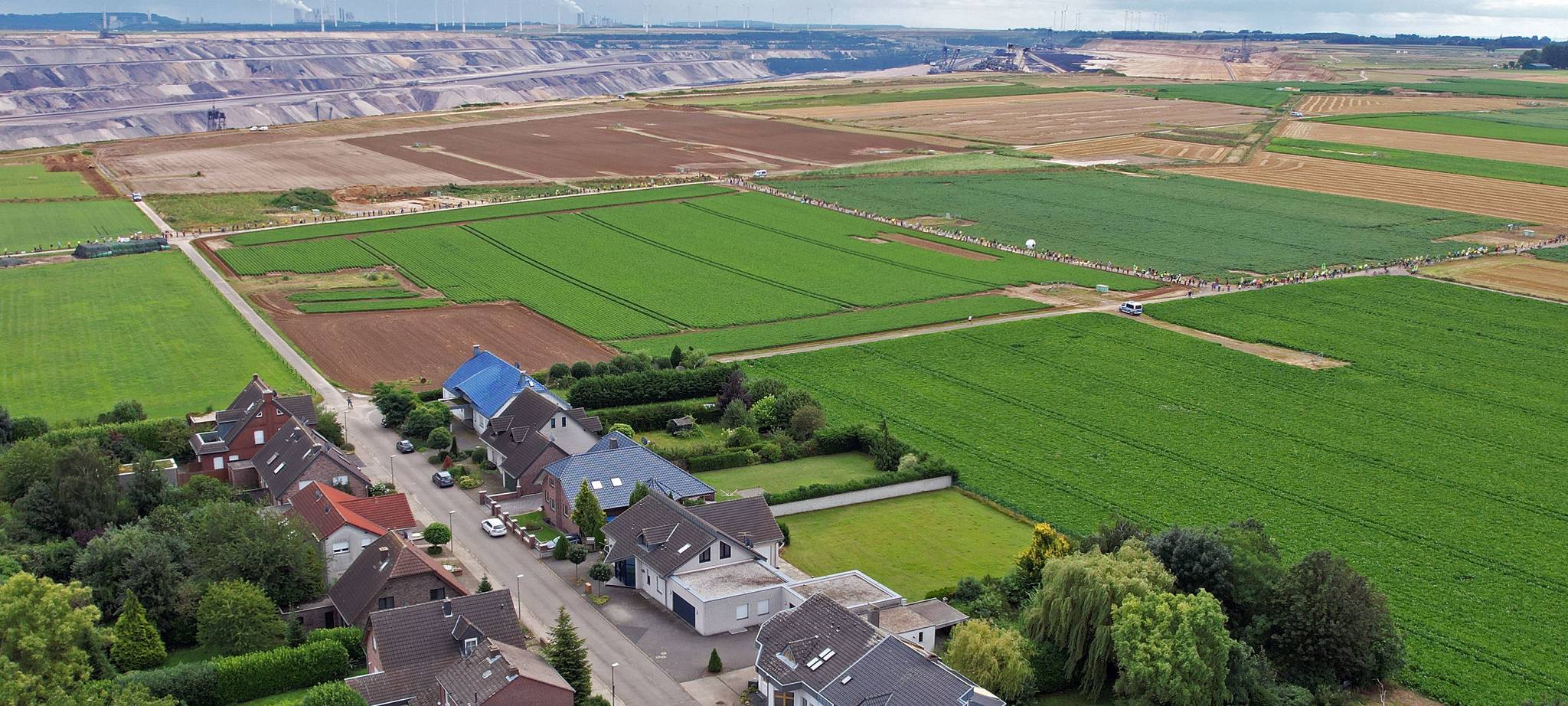 Menschenkette gegen Kohle