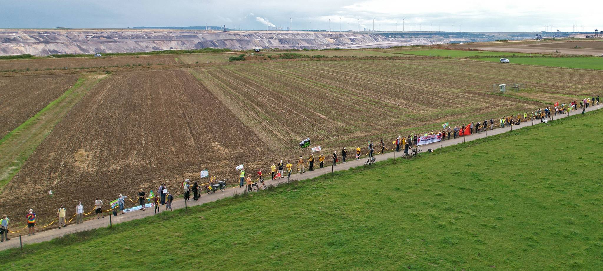 Menschenkette gegen Kohle
