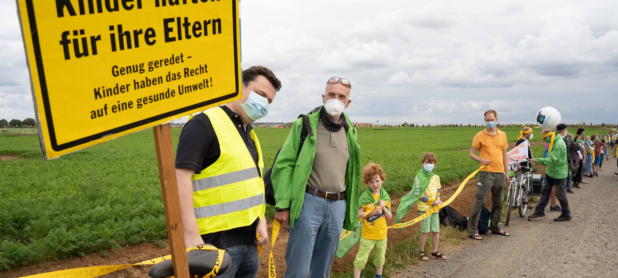 Menschenkette gegen Kohle