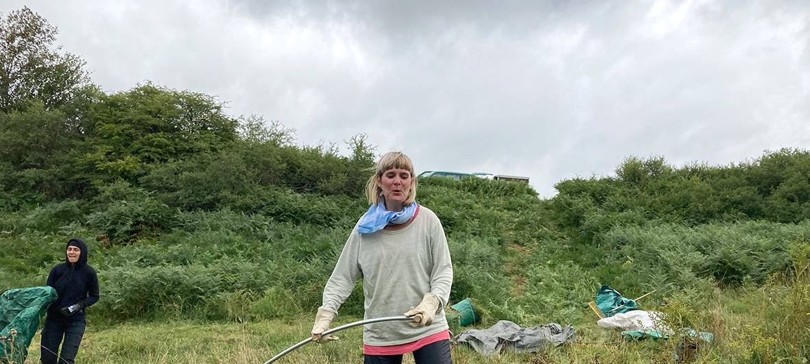 Freiwillige im Nationalpark Eifel