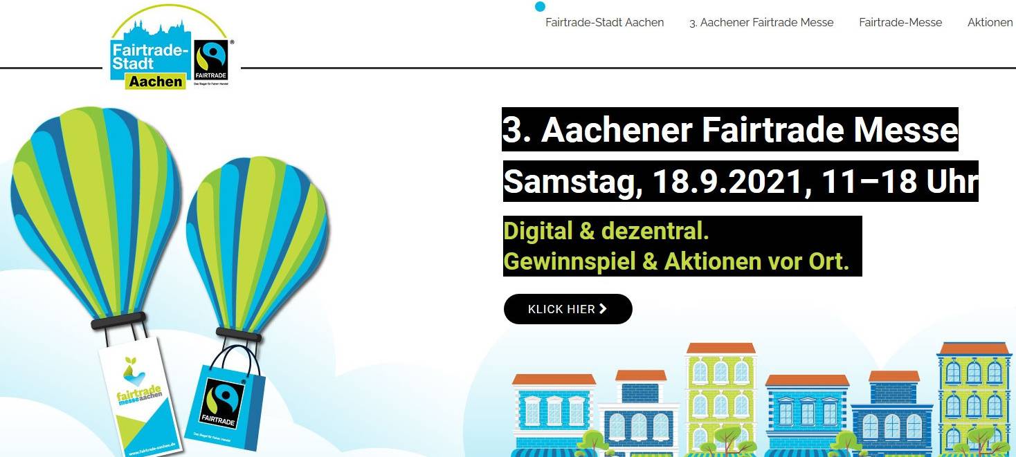3. Aachener Fairtrade-Messe am Samstag