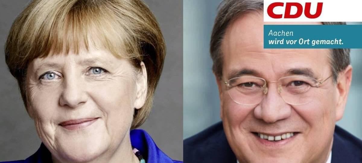 Merkel mit Laschet am Samstag in Burtscheid