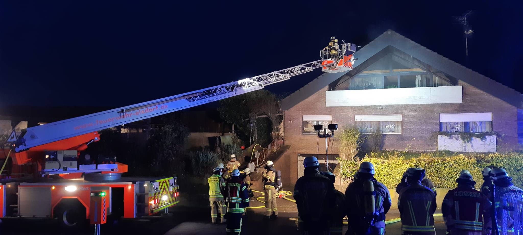 Feuer in Alsdorf-Hoengen