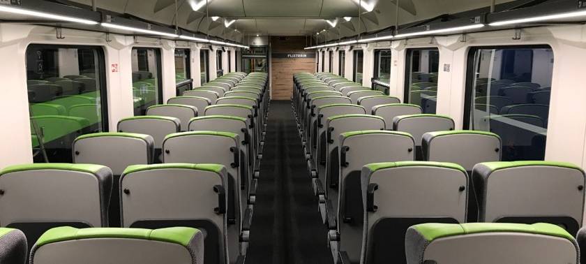 Flixtrain mit Talbot-Wagen aus Aachen