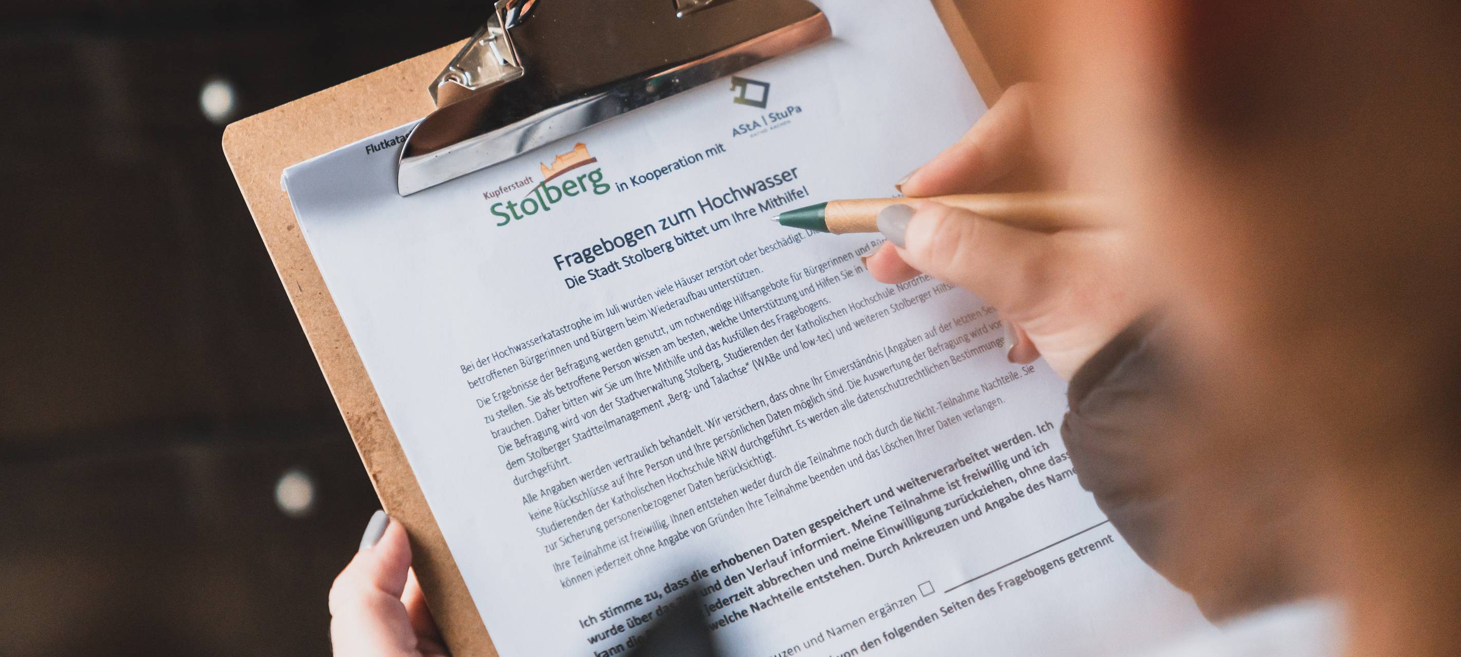 Hochwasserbefragungen in Stolberg