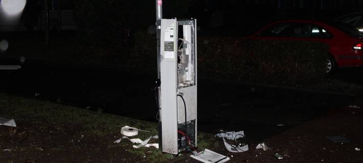Parkscheinautomat gesprengt