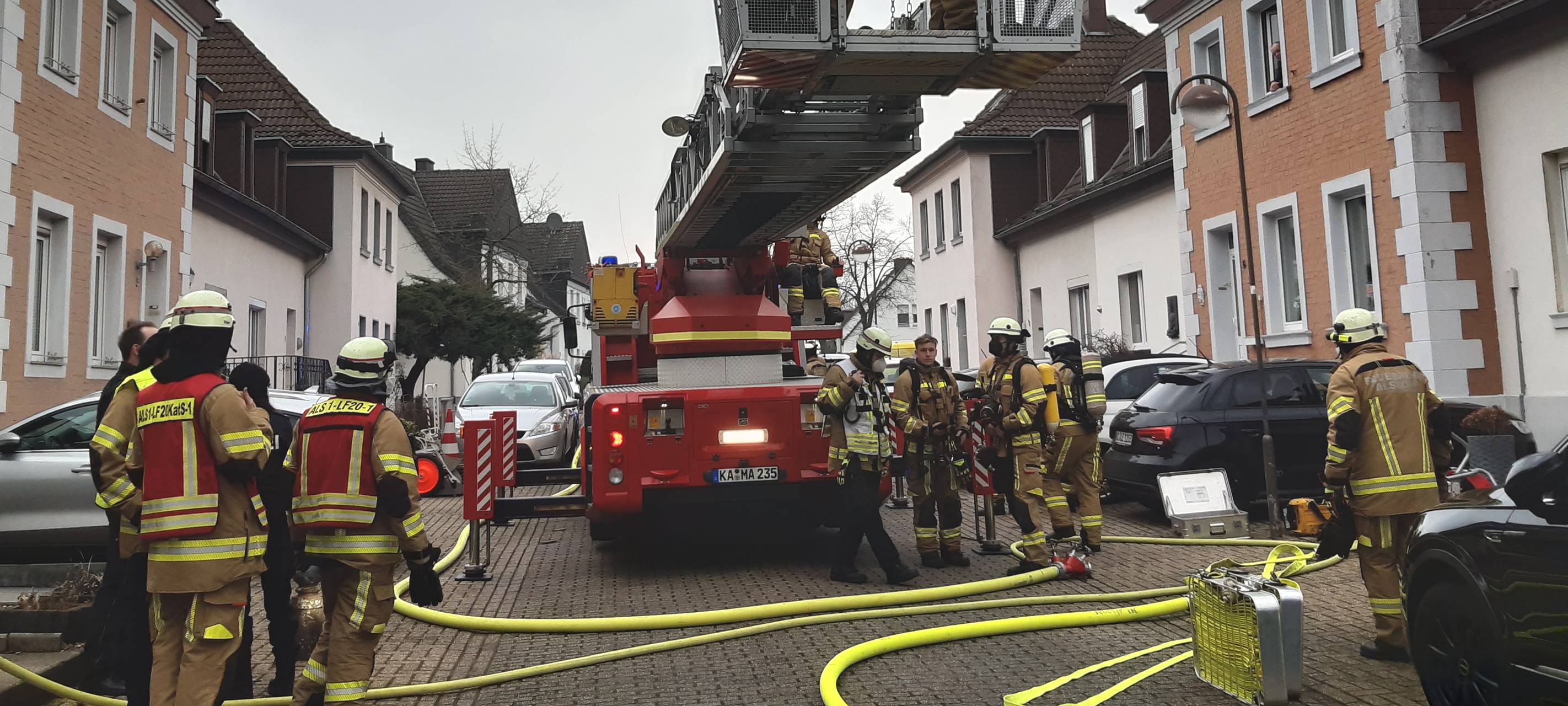 Kaminbrand-Einsatz in Alsdorf-Busch