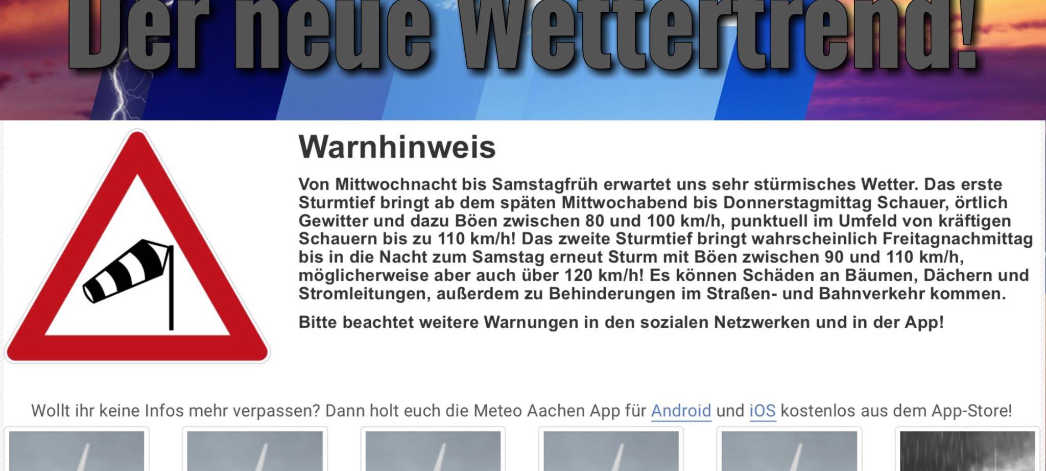 Mögliches Unwetter