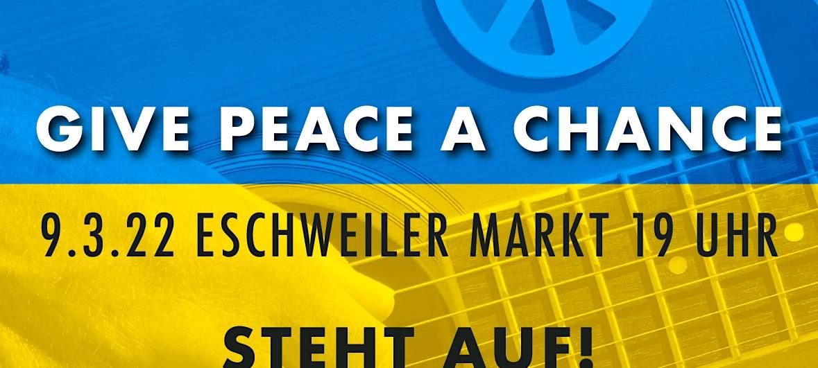Friedenskundgebung in Eschweiler am Mittwoch