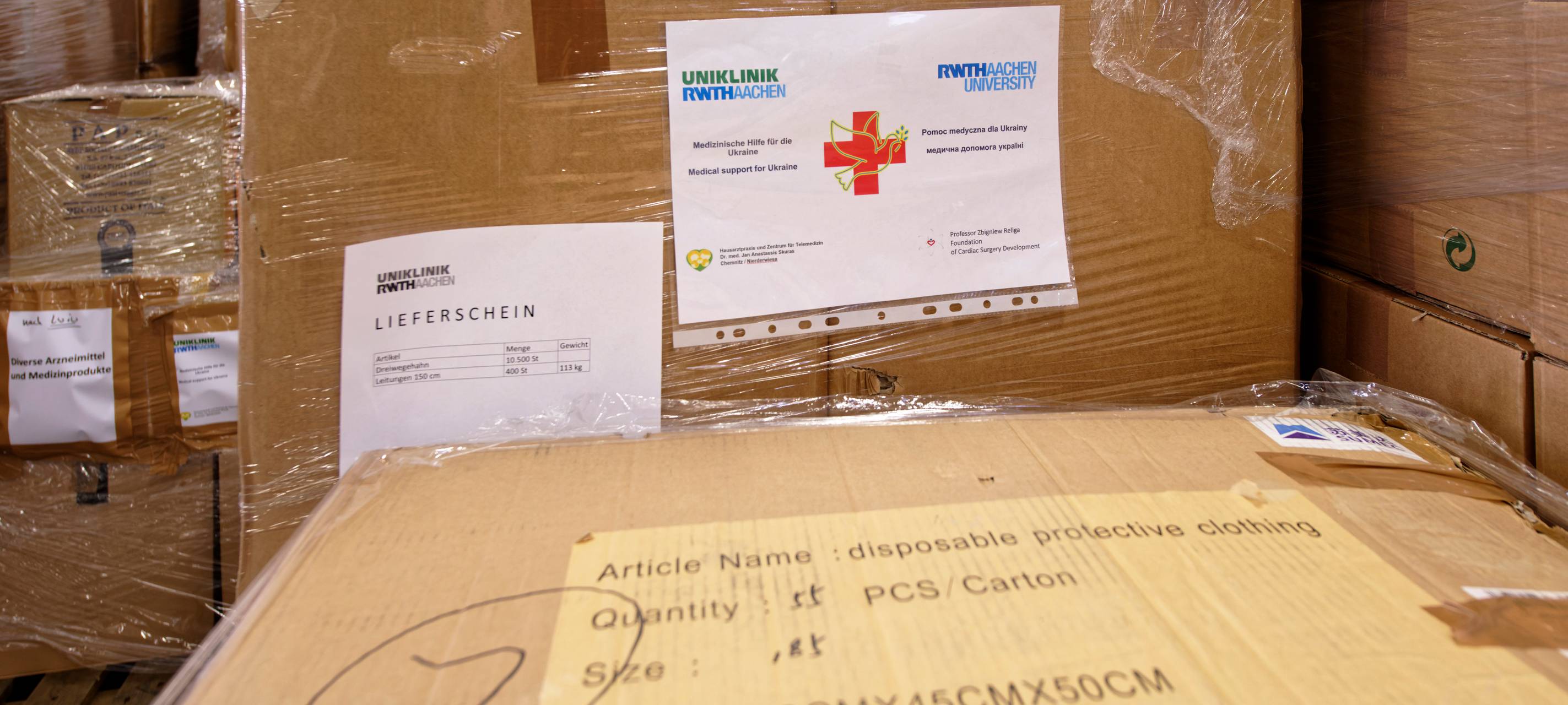 RWTH und Uniklinik helfen in der Ukraine